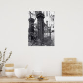 テキサス州・ガルベストンの鋳鉄門 ポスター (キッチン)