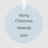 テキサス州·ガール·ウマーシュ·クリスマスの飾り オーナメント (裏面)