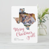 テキサス州・クリスマス |ホーム州数々のフォトコラージュ シーズンカード (スタンド正面)