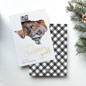 テキサス州・クリスマス |写真のコラージュ 箔シーズンカード