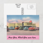 テキサス州、ゲイカフェ、チルドレス ポストカード (正面/裏面)