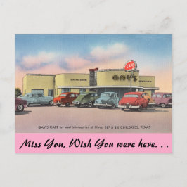 テキサス州、ゲイカフェ、チルドレス ポストカード