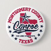 テキサス州・コンロー 缶バッジ (正面)