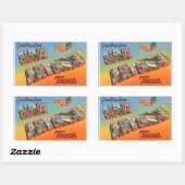 テキサス州、サンアントニオ4シールのシート 長方形シール (シート)