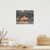 テキサス州・サンセットの羊、コリント人引用文 ポスター (キッチン)