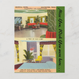 テキサス州、シーウォールホテルガルベストン ポストカード