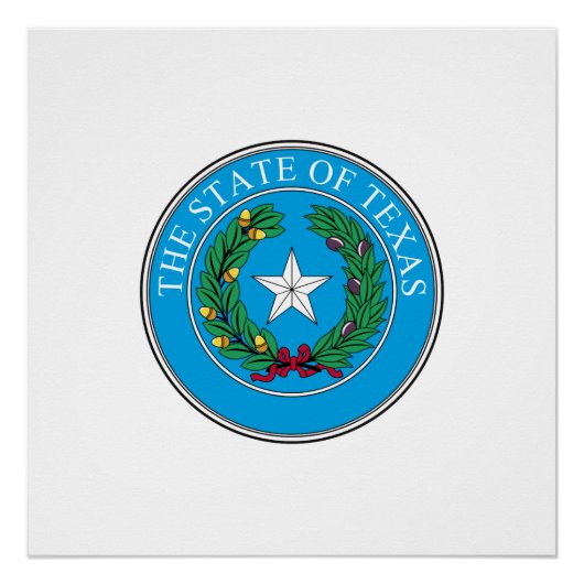 テキサス州・シール、アメリカ州・シール ポスター (正面)