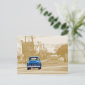 テキサス州・ジョージタウン(ACM)のダウンタウンをトラックで通過 ポストカード (スタンド正面)