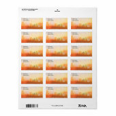 テキサス州・スカイライン・イン・ザ・クラウド・住所 シール (フルシート)