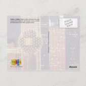 テキサス州・スカイライン・ダラス ポストカード (裏面)