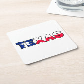 テキサス州 スクエアペーパーコースター (アングル)