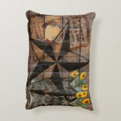 テキサス州·スター·ウ素朴ェスタン·ピストル·カウボーイ·ブーツ アクセントクッション (裏面(縦))