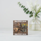 テキサス州·スター·ウ素朴ェスタン·ピストル·カウボーイ·ブーツ スクエア名刺 (スタンド正面)