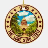 テキサス州 セラミックオーナメント (裏面)