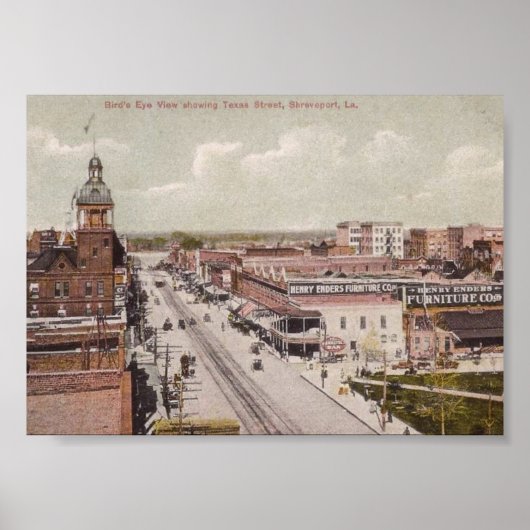 テキサス州・セント、ルイジアナ州シュリーブポートヴィンテージ ポスター (正面)