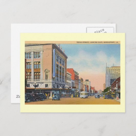 テキサス州・セント、ルイジアナ州シュリーブポートヴィンテージ ポストカード (正面/裏面)