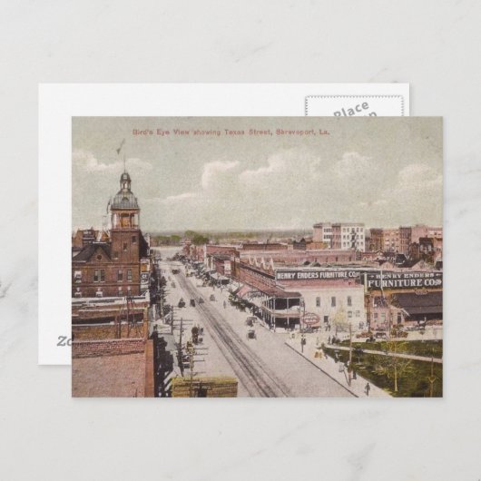 テキサス州・セント、ルイジアナ州シュリーブポートヴィンテージ ポストカード (正面/裏面)