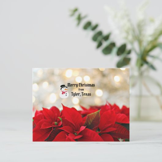 テキサス州・タイラーからのメリークリスマス ポストカード (スタンド正面)