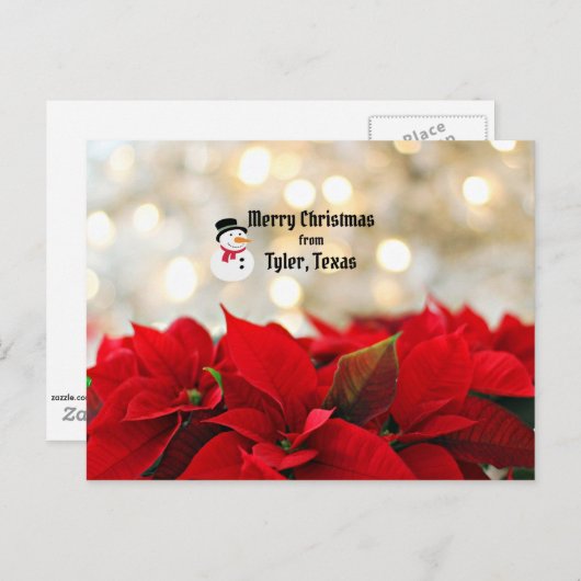 テキサス州・タイラーからのメリークリスマス ポストカード (正面/裏面)