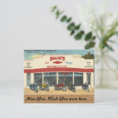 テキサス州、ダリオのオートバイ、フォートワース ポストカード (スタンド正面)