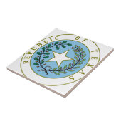 テキサス州(テキサス州のシール色の共和国) タイル (側面)