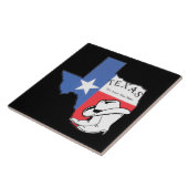 テキサス州:テキサス州の国旗とシルエット タイル (側面)