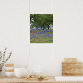 テキサス州、テキサス州ヒルカントリー、テキサス州ペイントブラシ ポスター (キッチン)