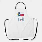テキサス州、テキサス州国旗とイエローローズガラスのシンボル エプロン (正面)
