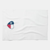 テキサス州、テキサス州国旗、ハートの記号 キッチンタオル (横)