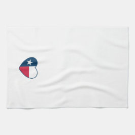 テキサス州、テキサス州国旗、ハートの記号 キッチンタオル