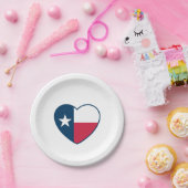 テキサス州、テキサス州国旗、ハートの記号 ペーパープレート (パーティー)