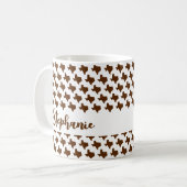 テキサス州、テキサス州州、ブラウンの記号 コーヒーマグカップ (正面左)