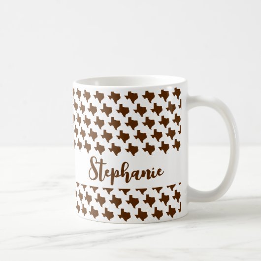 テキサス州、テキサス州州、ブラウンの記号 コーヒーマグカップ (右)