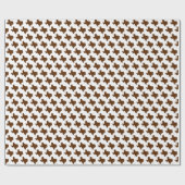 テキサス州、テキサス州州、ブラウンの記号 ラッピングペーパー (フラット)