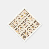 テキサス州、テキサス州、スターブラウンのシンボル スタンダードカクテルナプキン (角)