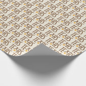 テキサス州、テキサス州、スターブラウンのシンボル ラッピングペーパー (角)