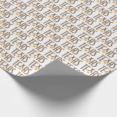 テキサス州、テキサス州、スターブラウンのシンボル ラッピングペーパー (角)