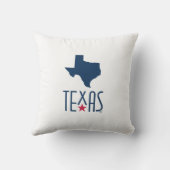 テキサス州、テキサス州、ネイビーブルーのシンボル クッション (裏面)