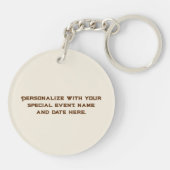 テキサス州、テキサス州、ブラウンの記号 キーホルダー (裏面)