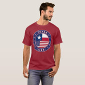 テキサス州、テキサス州Tシャツ、リーギング Tシャツ (正面フル)