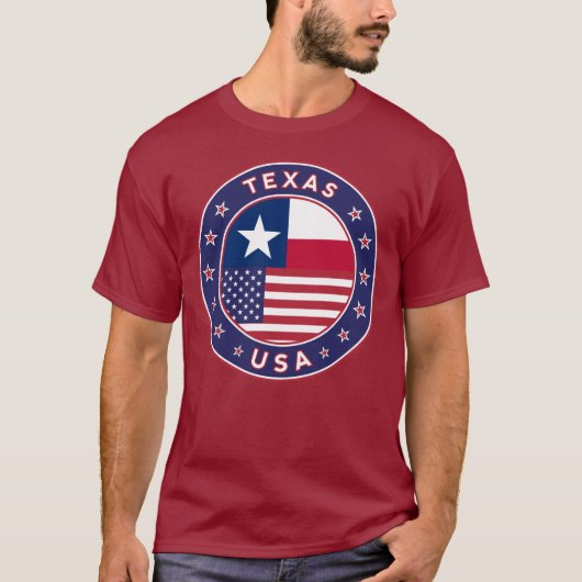 テキサス州、テキサス州Tシャツ、リーギング Tシャツ (正面)