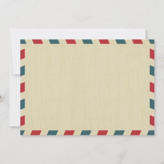 テキサス州/ニュージャージー航空 | 赤ちゃんシャワー 招待状 (裏面)