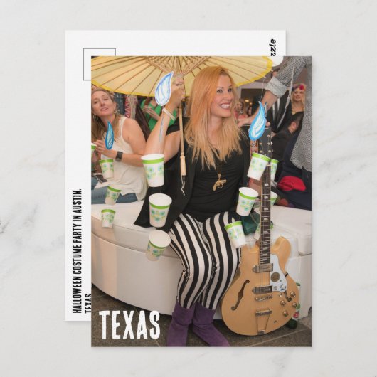 テキサス州・ハロウィーンの衣装パーティー ポストカード (正面/裏面)