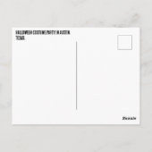 テキサス州・ハロウィーンの衣装パーティー ポストカード (裏面)