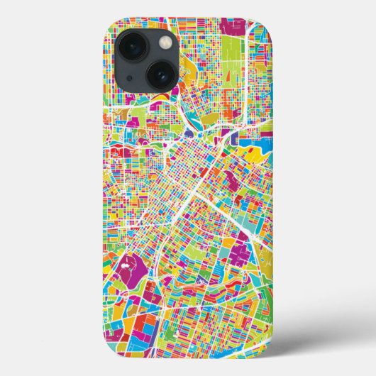 テキサス州・ヒューストン |ネオンマップ Case-Mate iPhoneケース (裏面)