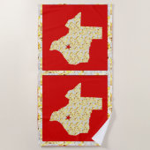 テキサス州 ビーチタオル (正面)