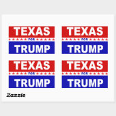 テキサス州・フォー・トランプ 長方形シール (シート)