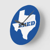 テキサス州・ブレッド ラウンド壁時計 (傾斜)