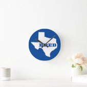 テキサス州・ブレッド ラウンド壁時計 (ホーム)