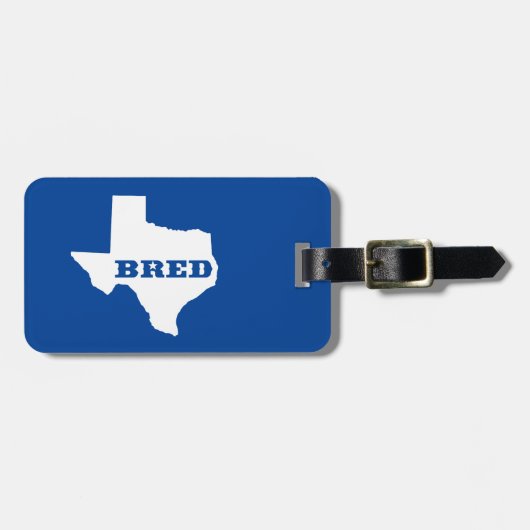 テキサス州・ブレッド ラゲッジタグ (正面横)